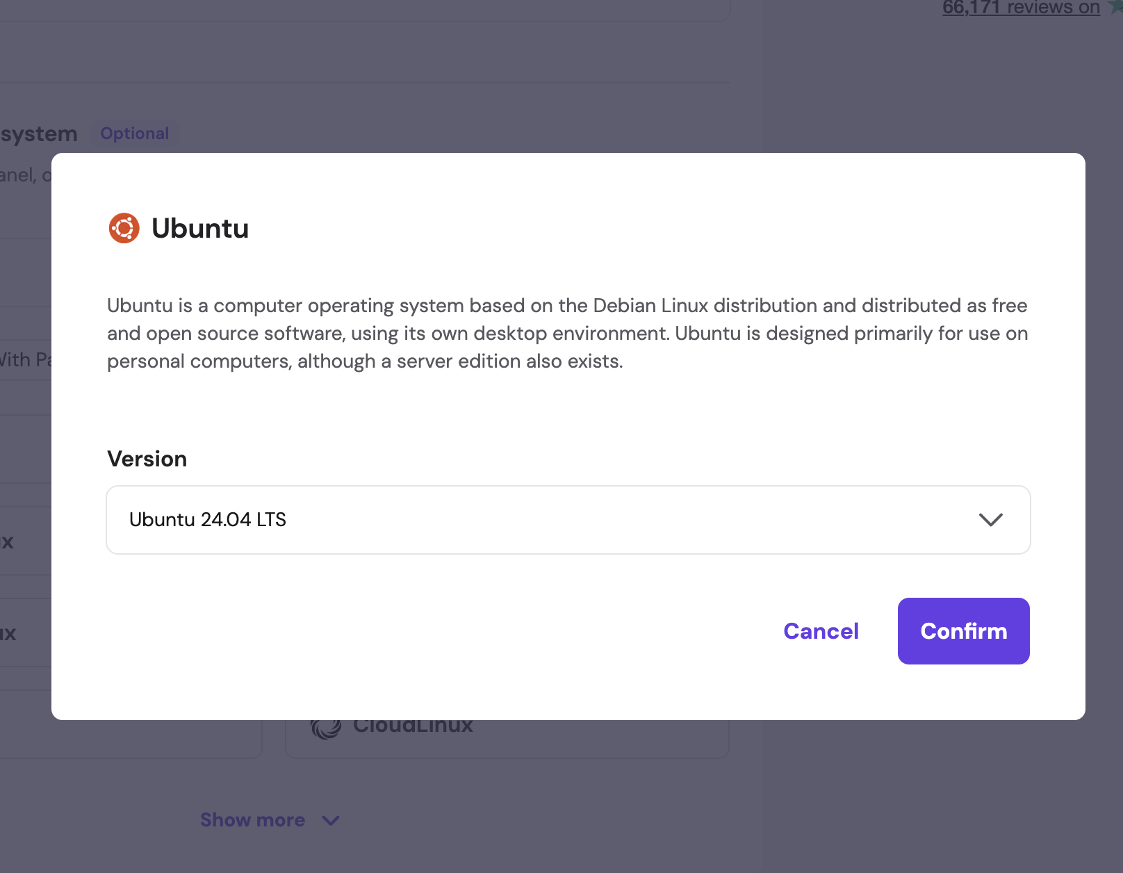Ubuntu 24.04 LTS confirmation dialog